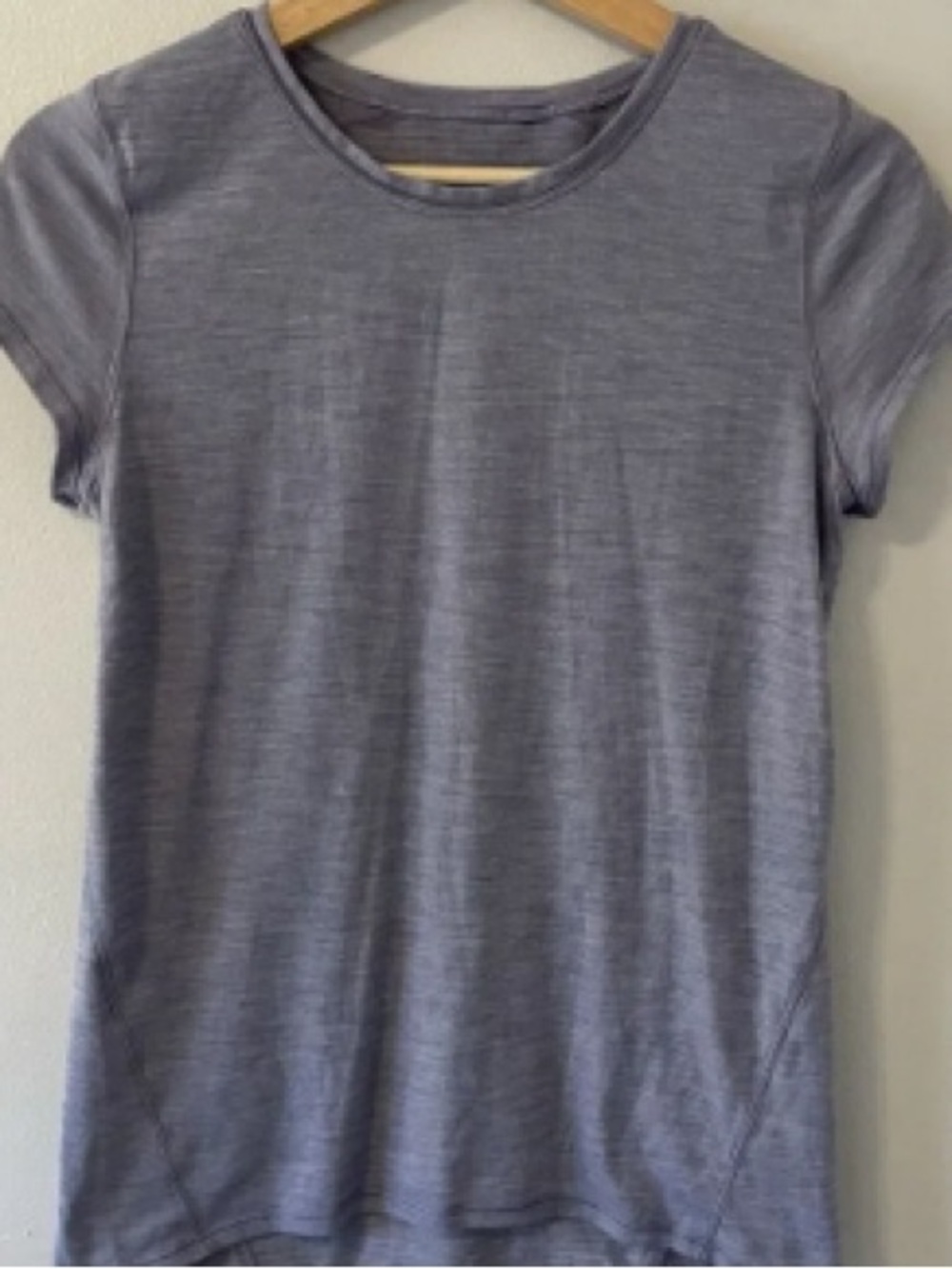 Light Gray Women's Crew Neck Short Sleeve Top